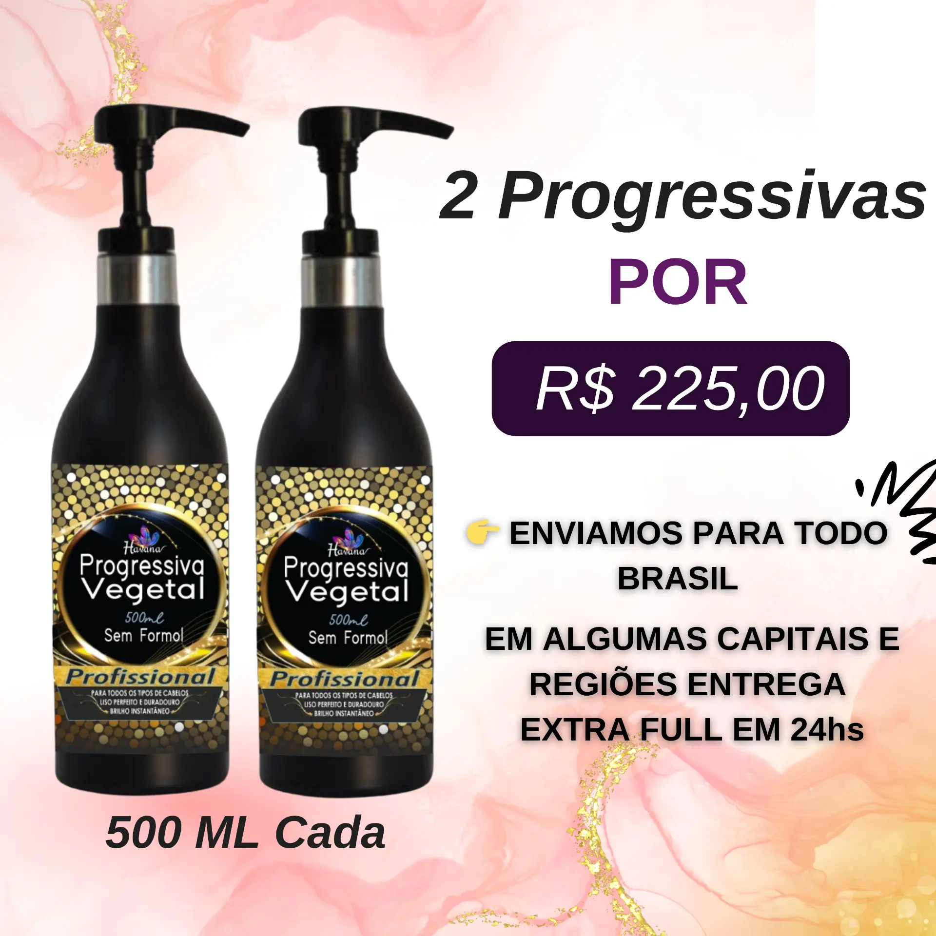 Progressiva Vegetal Havana - 2 unidades de 500ml