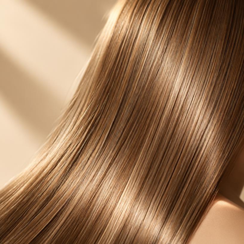 Fios de cabelo alinhados e sedosos