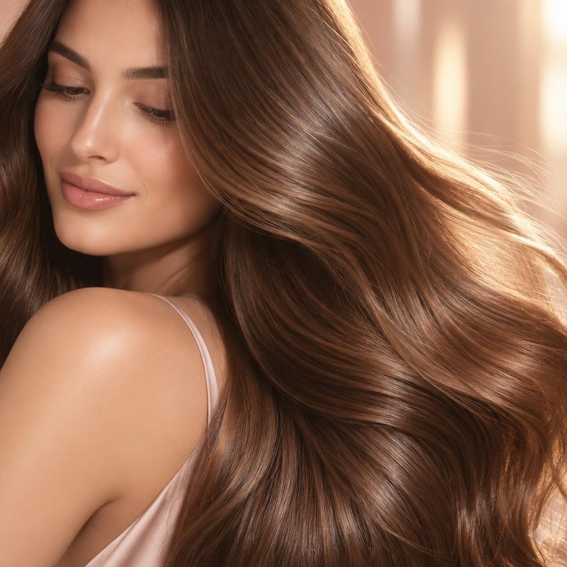 Cabelo brilhante sem frizz